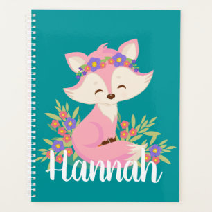 Sweet Pink Fox Personalisiert Planer