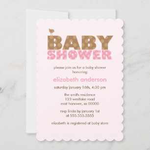 Sweet Pink Girl Baby Dusche Einladung