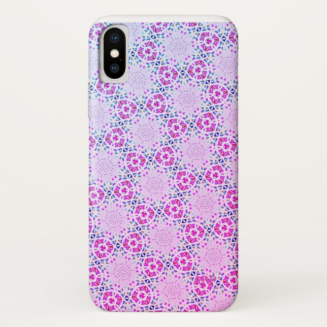 *~* Sweet Pink Muster Einzigartiges iPhone Case X (Rückseite)