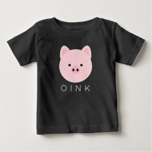 Sweet Pink Pig Baby T-shirt