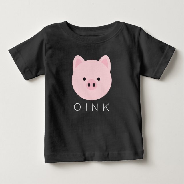 Sweet Pink Pig Baby T-shirt (Vorderseite)