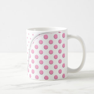 Sweet Pink Polka Dots Muster Kaffeetasse