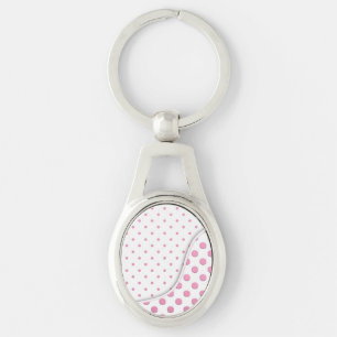 Sweet Pink Polka Dots Muster Schlüsselanhänger
