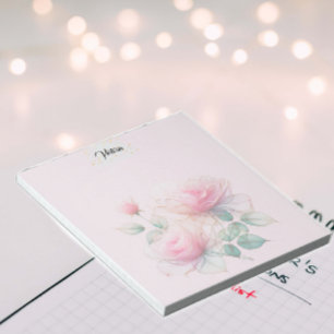 Sweet Pink Roses Notizblock