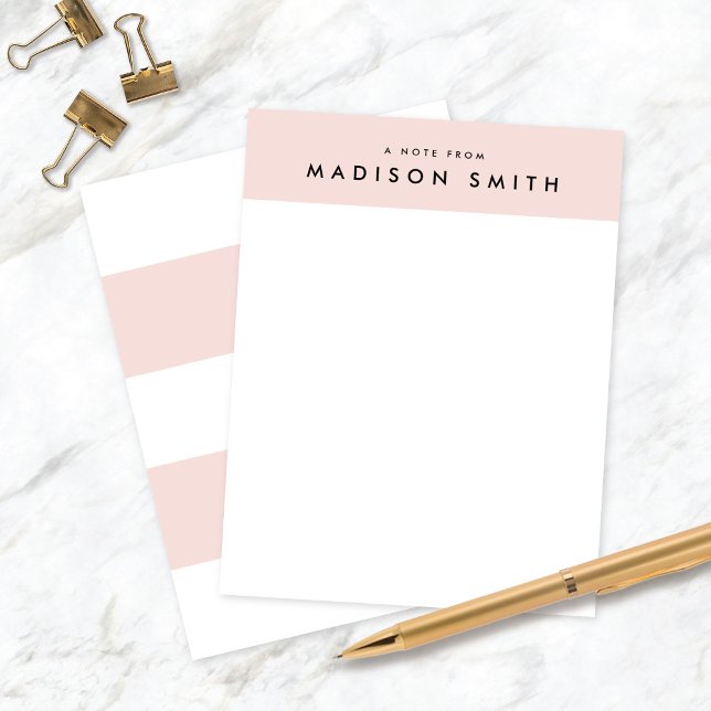 Sweet Pink Stripes Modern Stationery Mitteilungska Einladung (Von Creator hochgeladen)