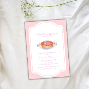 Sweet Pink Süsse Pie Raspberry Blume Baby Dusche Einladung