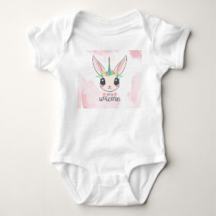 Sweet Pink Unicorn Baby Strampler