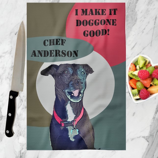 Sweet Pitbull Labrador Mix Dog macht es zu einem g Geschirrtuch (Von Creator hochgeladen)