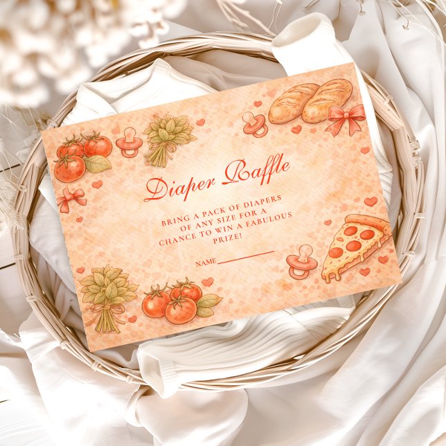 Sweet Pizza Diapper Raffle Begleitkarte (Von Creator hochgeladen)