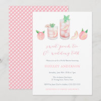 Sweet Poeach Tea Southern Bridal Shower Invitation