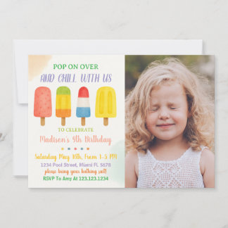 Sweet Popsicle Birthday Einladung für Kinder