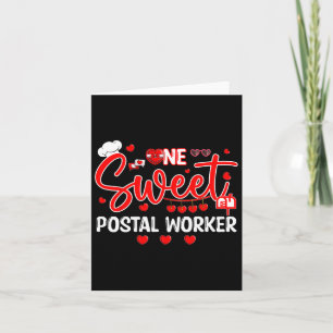 "Sweet Postal Worker Valentine's Day Hearts Proud Karte
