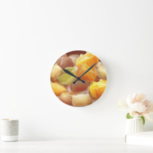 Sweet Potato and Taro Ball Dessert Runde Wanduhr