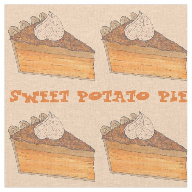 Sweet Potato Pie Slice Holiday Soul Food Dessert Stoff (Nahaufnahme)