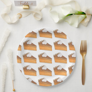Sweet Potato Pie Slice Weihnachtsabend Pappteller