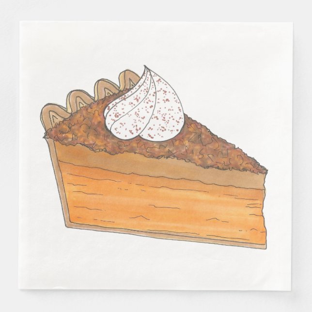 Sweet Potato Pie Slice Weihnachtsabend Soul Food Serviette (Vorderseite)