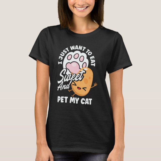 Sweet Potato Vegetable   Cat Owner T-Shirt (Vorderseite)