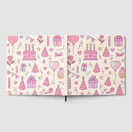 Sweet Princess Party Celebration Pattern Gästebuch
