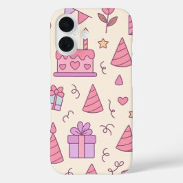 Sweet Princess Party Celebration Pattern iPhone 16 Hülle