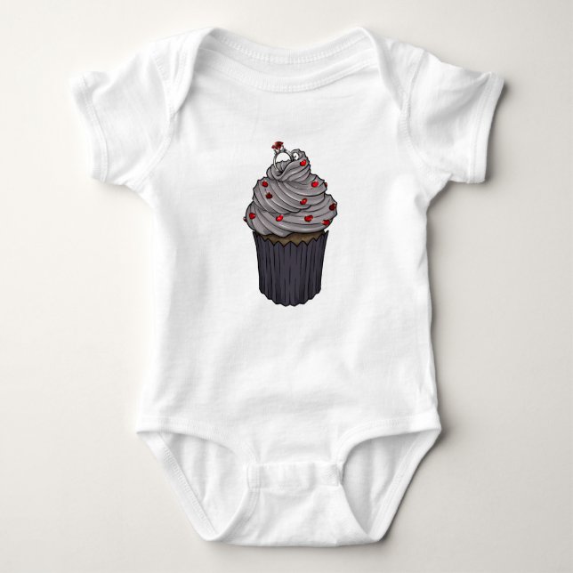Sweet Proposal Cupcake Baby Strampler (Vorderseite)