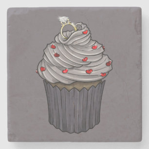 Sweet Proposal Cupcake Steinuntersetzer
