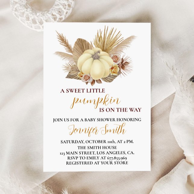 Sweet Pumpkin Fall Baby Dusche Einladung (Von Creator hochgeladen)