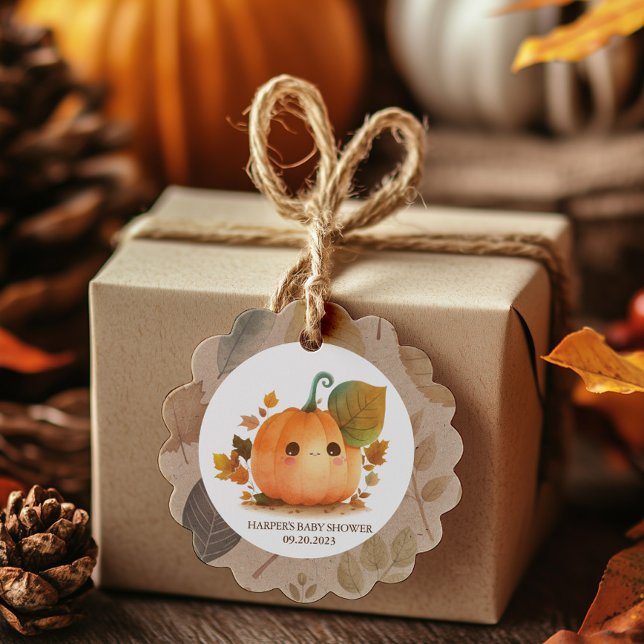 Sweet Pumpkin Fall Baby Dusche Geschenkanhänger (Von Creator hochgeladen)