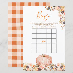 Sweet Pumpkin Rustikale Floral Geburtstag Bingo Sp