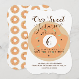 Sweet Pumpkin Sprinkle Donut Birthday Einladung