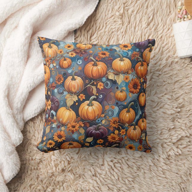 Sweet Pumpkins Fall Pattern Kissen (Decke)