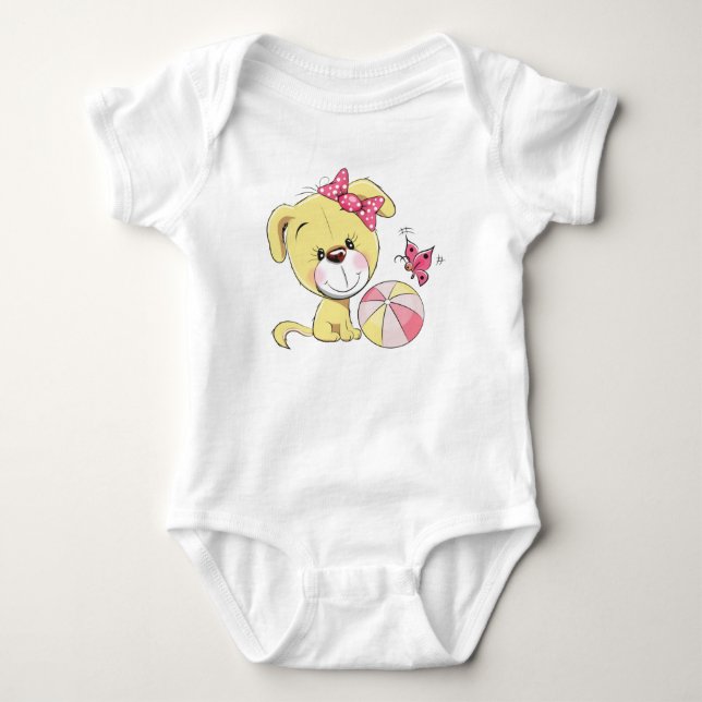 Sweet Puppy Baby Jersey Bodysuit Baby Strampler (Vorderseite)