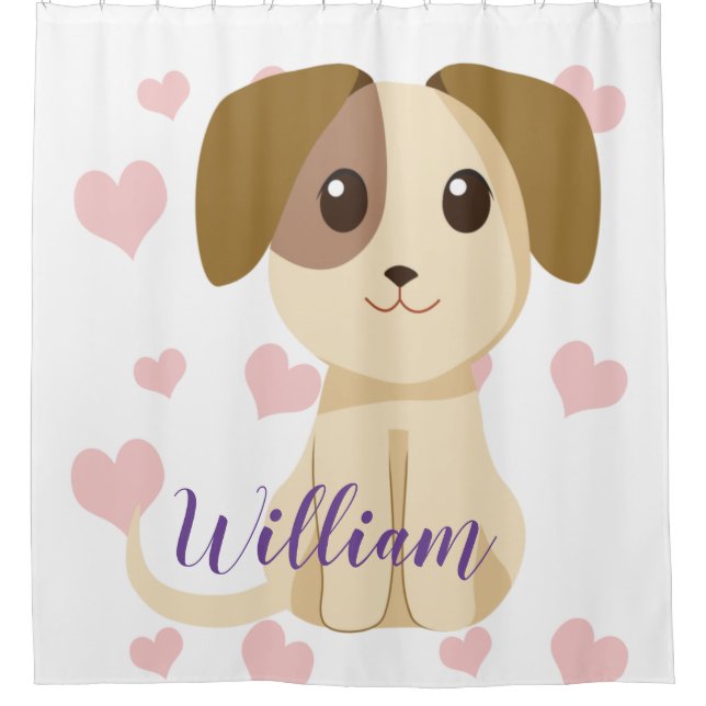 Sweet Puppy Duschvorhang (Vorderseite)