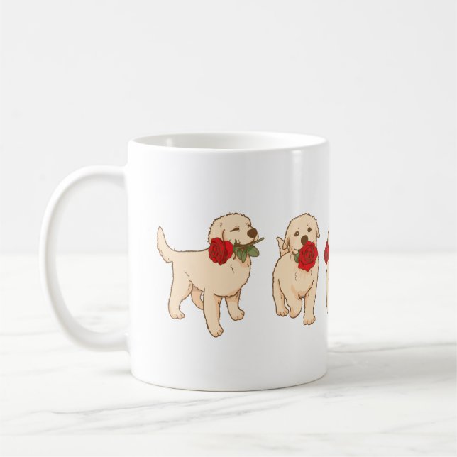 Sweet Puppy Rose Kaffeetasse (Links)