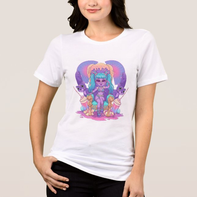Sweet Queen Baddie T-Shirt 👑 🍬 Tri-Blend Shirt (Vorderseite)