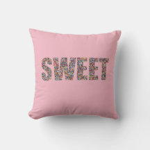 Sweet Rainbow Sprinkles Throw Kissen