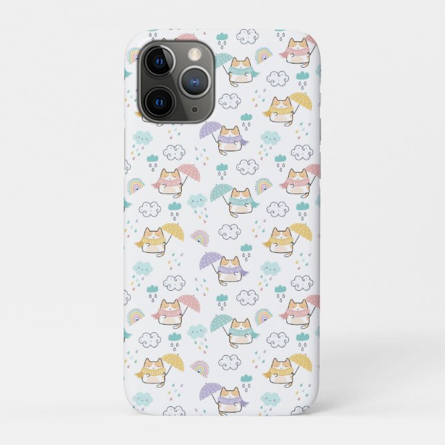 Sweet Rainy Day Pattern Case-Mate iPhone Hülle (Rückseite)