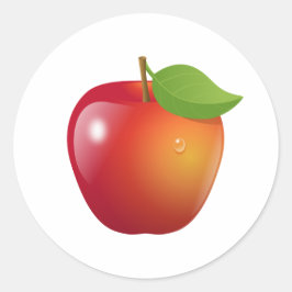 Sweet Red Apple Runder Aufkleber