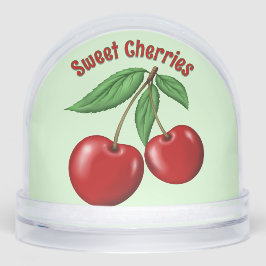 Sweet Red Cherries Personalized Schneekugeln