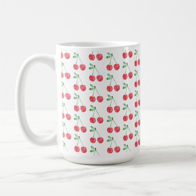 Sweet Red Cherry Delicate Muster Kaffeetasse (Links)