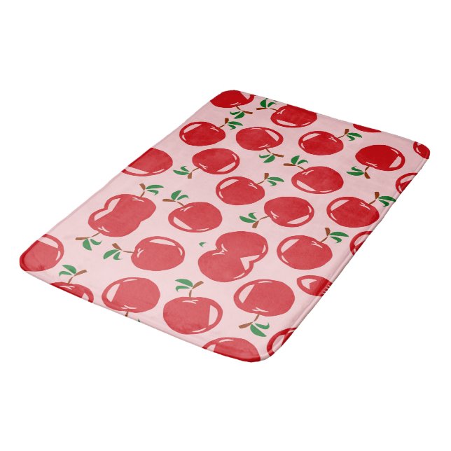 Sweet Red Cherry Muster Badematte (Schrägansicht)