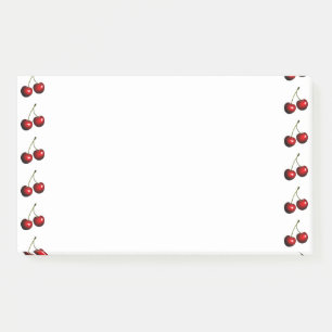 Sweet Red Cherry Sticky Notes Post-it Klebezettel