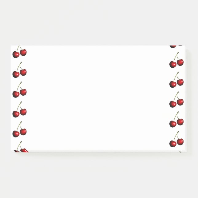 Sweet Red Cherry Sticky Notes Post-it Klebezettel (Vorderseite)