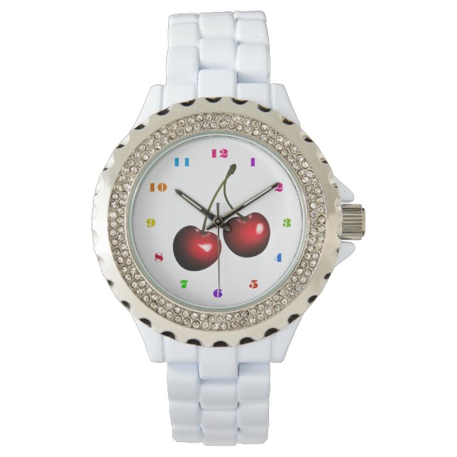 Sweet Red Cherry Watch Armbanduhr (Vorderseite)
