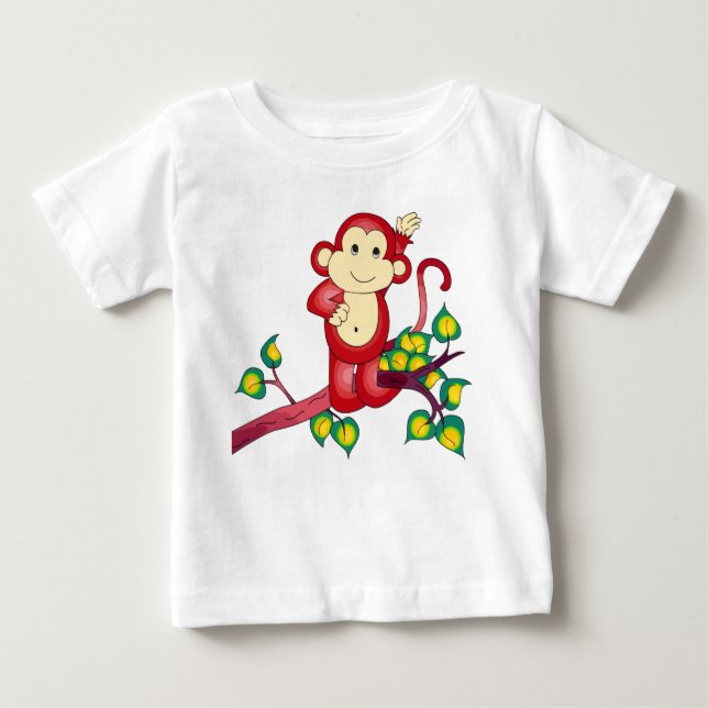 Sweet Red Monkey Baby Shirt (Vorderseite)