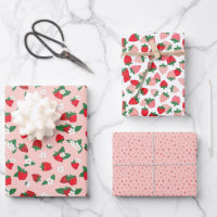 Sweet Red Pink Erdbeeren Weiße Blume Muster