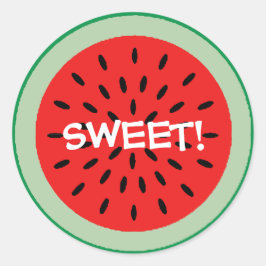 SWEET Red Watermelon Slice Teacher Unterricht Runder Aufkleber