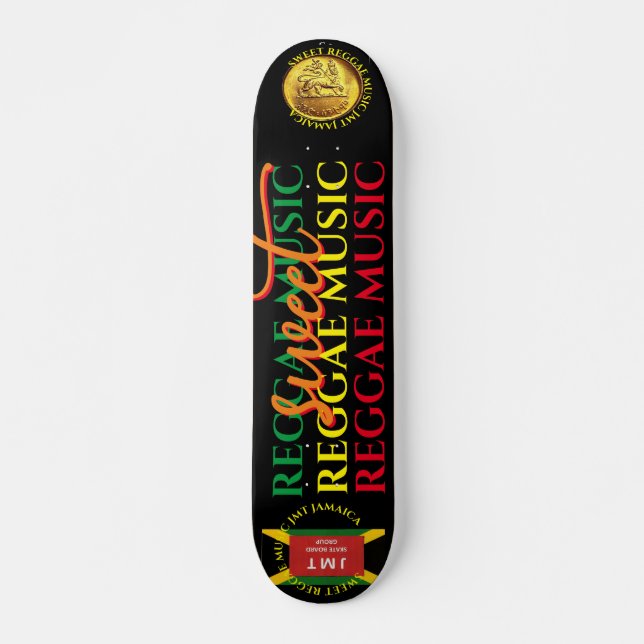 SWEET REGGAE MUSIC 7 3/4" Skateboard Deck (Devant)