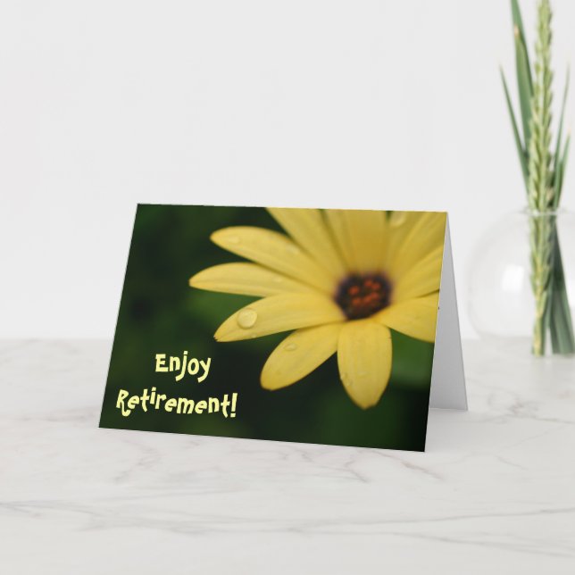 Sweet Retirement lustige Zitat gelbe Blume Karte (Vorderseite)