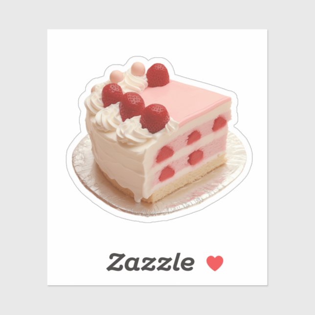 Sweet Retro Delight Strawbere Layer Cake Aufkleber (Blatt)
