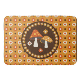 Sweet Retro Pilze und Blume Badematte